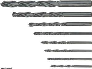 HSS metallbor. 3.0 10.0 mm. sett med 8 stk.
