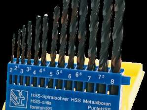 Bormaskiner for metall HSS. 2.0 8.0 mm. sett med 13 stykker.