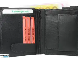 Geldbörse Nappa-Leder Kombibörse schwarz