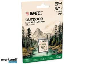 Emtec Speicherkarte SDXC 64GB UHS I V10 CL10 OUTDOOR IPX6 IPX7