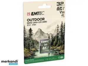 Emtec atminties kortelė SDHC 32GB UHS I U3 V30 4K LAUKO IPX6 IPX7