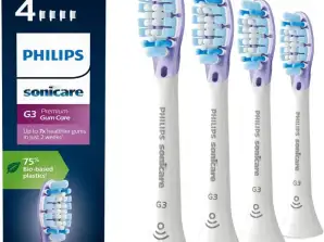 Philips Sonicare G3 Premium Gum Care Testine per spazzolino elettrico sonico Confezione da 4 per denti e gengive sani, bianco