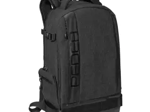 Kamerarucksack Fotorucksack mit Regenschutz, Tragegurt und Zubehörfächern, schwarz