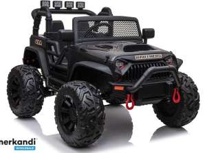 Batterij aangedreven auto Jeep JC666 Zwart gelakt