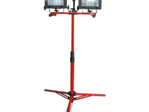 Doppelte Halogenlampe auf einem Stativ, tragbar 2x500W CE Proline