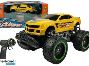 Voiture Télécommandée R/C 6,5 km/h Grandes Roues Jaunes