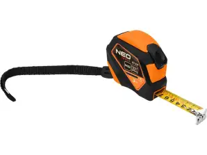 Fita métrica de aço 3 m x 16 mm. bloqueio automático. botão de parada. ímã