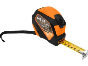 Fita métrica de aço 10 m x 25 mm. travamento automático. botão de parada. ímã
