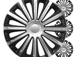 Auto Radkappen 4Stk. Trendset schwarz und silber 16