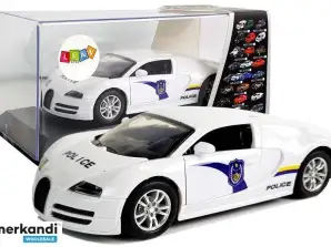 Police Motorized Police Sports Car Sound Lights White