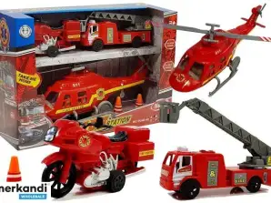 Vozidlo Set Hasičský sbor Vrtulník Motor Světelné zvuky