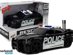 Polizeiauto mit Spannung. Licht und Geräusche 1:20