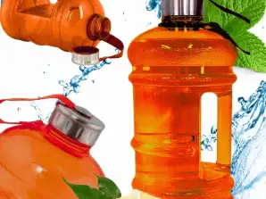 WASSERKANISTER WASSERFLASCHE FÜR GYM STEEL BPA FREE 2.2L ORANGE