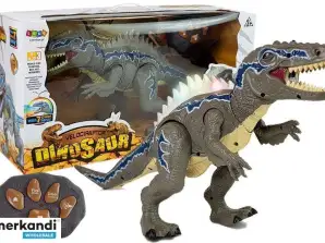 Dinossauro Tiranossauro com Controle Remoto Luzes Cinza