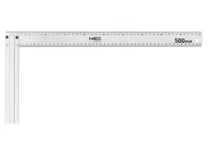 Aluminium byggevinkel 500 x 235 mm
