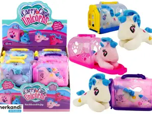 Kleines Einhorn mit Transporter-Maskottchen