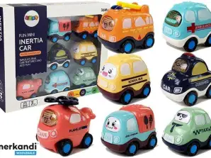 Conjunto de Carros Infantis com Tensão Diferentes Tipos 7 Elementos