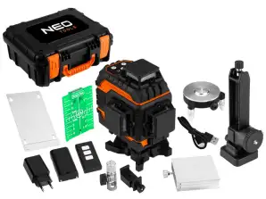 3D Laser 16 Linjer Grønn Kasse Målplate Magnetisk Holder Lader