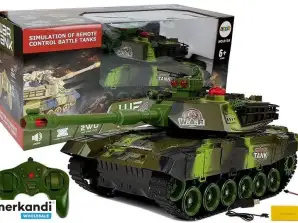 Μεγάλη δεξαμενή RC R/C 2.4 Ghz φώτα που πυροβολούν ήχους πράσινο