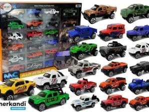 Σετ οχημάτων εκτός δρόμου Jeep Cars διαφόρων χρωμάτων 20 τεμάχια