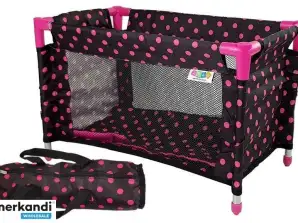 Poppenbed Alice Zwart & Roze