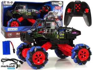 Télécommande de dérive de voiture tout-terrain 1:16 Bleu 2.4G Rotation à 360 degrés