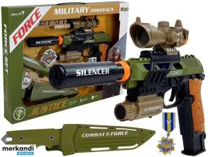 Set Military Pistol Rifle Knife Medal Sight Sound