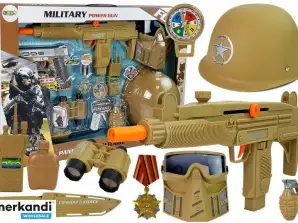 Military Pistols Weapon Set with Helmet Mask Grenade Sound