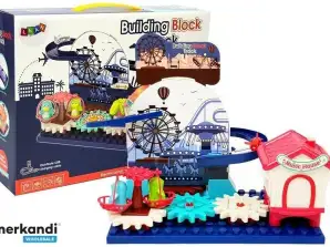 Brick Set with Car Slide Battery Operated Gears