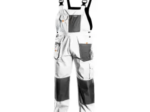 White HD Suspender Work Pants Size L/52