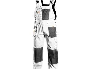 Weißes HD-Trägerhose Größe XL/56