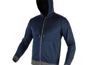 Sudadera con cremallera y capucha COMFORT azul marino talla M