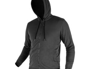 Sudadera gris con cremallera y capucha COMFORT tamaño M