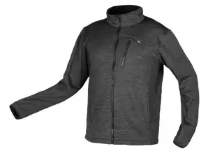 Sudadera exterior con cremallera. Pique. Gris. talla XXXL
