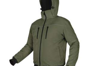 Утепленная куртка с капюшоном OUTDOOR зеленого размера XXXL