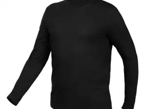 Camiseta de manga longa. preta. tamanho M