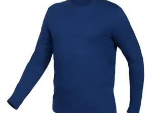 Camiseta de manga longa. azul marinho. tamanho M