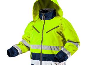 Chaqueta de trabajo aislante de advertencia amarilla tamaño XL