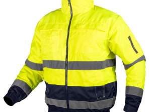 Casaco de trabalho 3in1. isolado. amarelo e azul marinho. tamanho XL