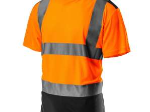 Camisa de aviso fundo escuro laranja tamanho M