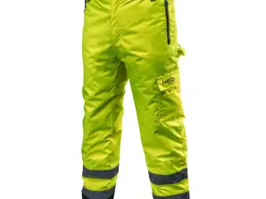 Pantalon de travail isolé et avertissant, jaune, taille M