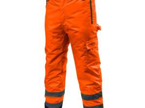 Pantalons de travail isolés orange de signalisation taille XXL