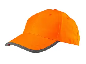 Orangefarbener Arbeitshut. Glatt