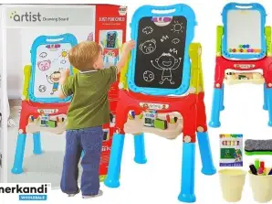 Magnetic chalkboard 2in1 blue-red accessories
