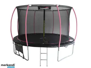 Батут LEAN Sport Max 14ft Черный и розовый