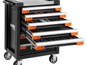 Шкаф за инструменти с 7 чекмеджета PRO 174 елемента