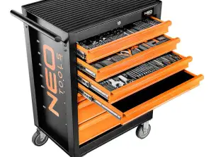 Gabinete de taller. 7 cajones, 129 herramientas