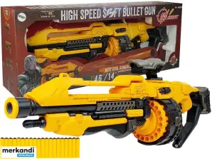 Batterij Pistool Schuim Patronen 82 cm Roterend Magazijn Geel
