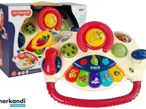 Volante interattivo per bambini pianoforte suoni di animali telefono