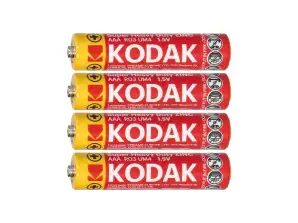 Batteri Kodak ZINC Super Heavy Duty AAA LR03. 4 stk. folie